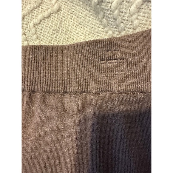 Preziosa Knit Skirt Brown Ruffle Flower Trim Flounce Hem Cashmere Blend‎ S M - Picture 12 of 13